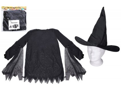 117743 set karneval carodejnice saty klobouk