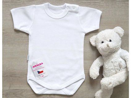 Body s elastickým lemováním - Bílá