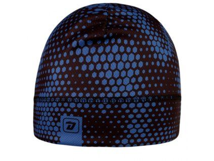 Funkční čepice s geometrickým vzorem – Modrá/černá