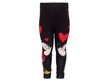 Dívčí legíny Minnie srdíčka - Černé