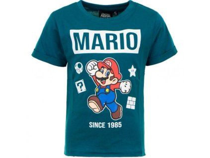 Dětské tričko Super Mario - modro-zelené