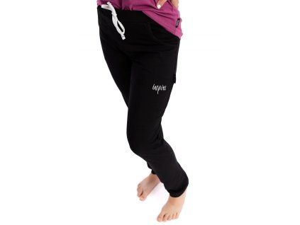 Dívčí tepláčky s bílou tkanicí - slim