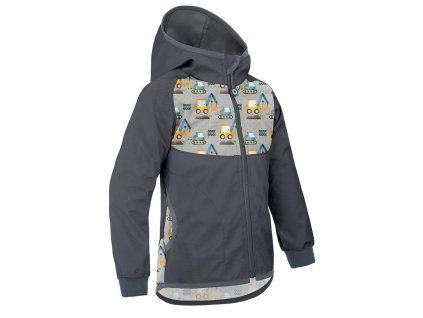 Dětská softshellová bunda - bagry