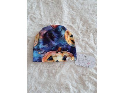 Čepička s potiskem dýní - tenká, vel. 38