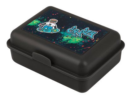 Svačinový box s přepážkou - Černý