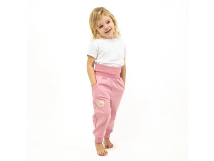 rostouci teplaky mono pink