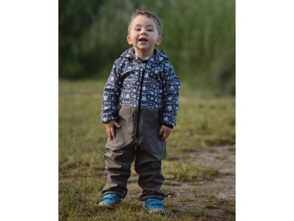 Softshellová kombinéza panda béžová (Velikost 86)