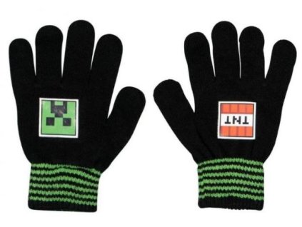 Rukavice minecraft (Velikost uni, Barva zelená)