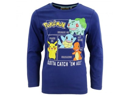 Tričko pokemon modré (Velikost 6)