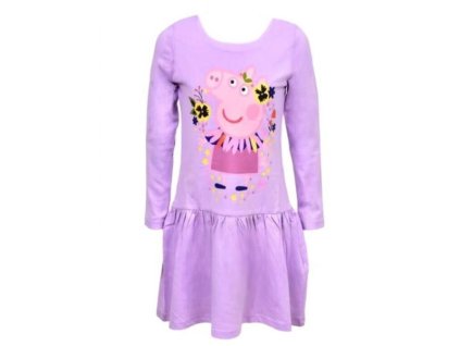 Šaty prasátko Peppa (Velikost 98, Barva fialová)