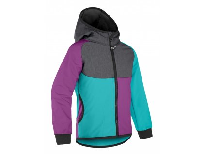 Softshellová bunda zateplená multicolor-ostružina (Velikost 80-86)