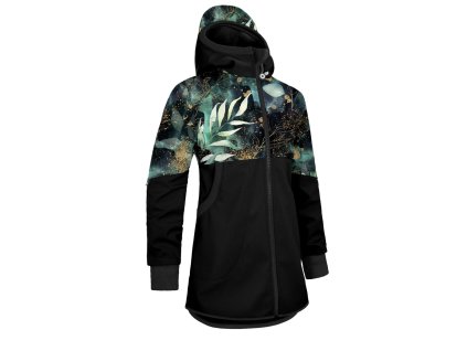 Softshellový zateplený kabát listy a větvičky (Velikost 98-104)