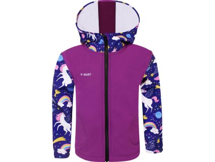 Softshellová zateplená bunda jednorožci (Velikost 86-92)