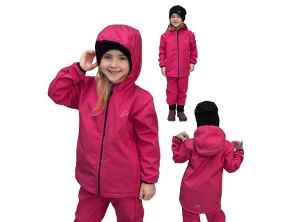 Softshellová bunda raspberry pink (Velikost 80)