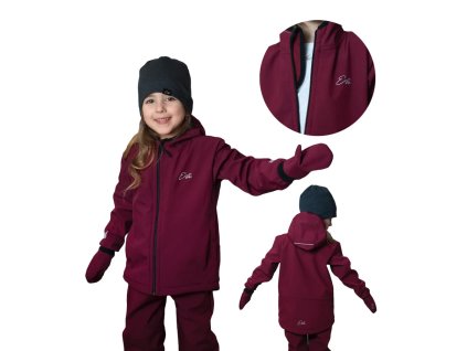 Softshellová bunda fuchsie (Velikost 80)