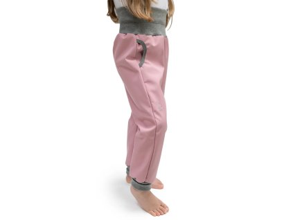 Rostoucí softshellové zateplené kalhoty pink (Velikost 86)