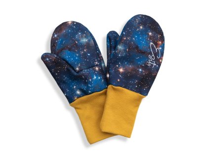 Softshellové rukavice galaxie (Velikost 1-2)