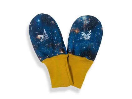 Softshellové rukavice bezpalcové galaxie (Velikost 74-80)