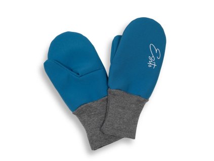 Softshellové rukavice turquiose (Velikost 1-2)