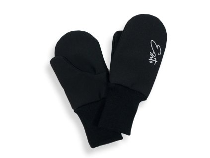 Softshellové rukavice black (Velikost 1-2)