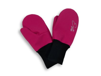 Softshellové rukavice raspberry (Velikost 1-2)