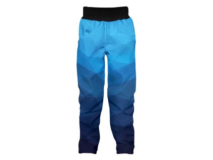 Softshellové kalhoty mozaika modrá (Velikost 86-92)