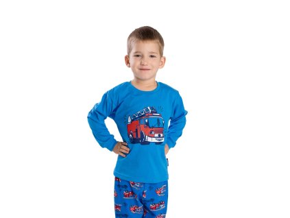 Dlouhé pyžamo hasiči (Velikost 92, Barva šedá)