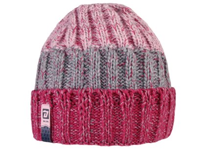 Pletená čepice Nordic růžová/šedá (Velikost 52-54)