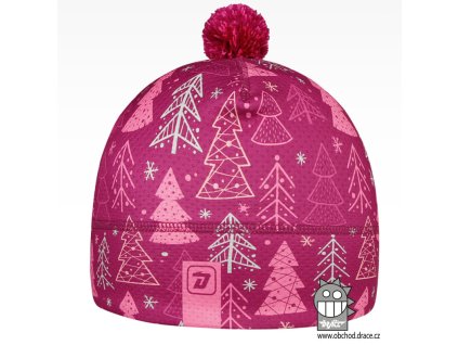 Zimní funkční čepice Fiocco les růžová (Velikost XS (48 - 50))