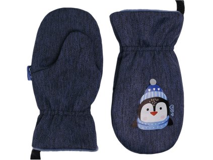 Softshellové rukavice tučňák modrá (Velikost 0)