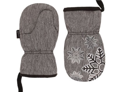 Softshellové rukavice vločky šedá (Velikost 0)