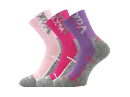 Dívčí ponožky Wallík (Velikost 16-19, Barva světle růžová)