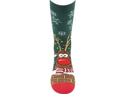 Vánoční ponožky Rudy (Velikost 27-34, Barva smetanová)