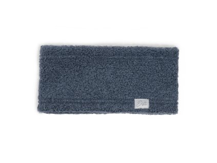 Zimní čelenka teddy fleece modrá (Velikost 46)