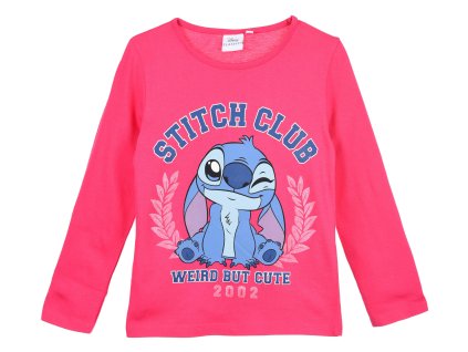 Růžové tričko lilo a stitch (Velikost 98)