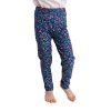 Dívčí legíny jeans s květy - pro dívky
