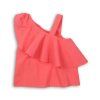 Dívčí tílko jedno-ramenní s volánkem - letní