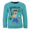 Chlapecká mikina Minecraft - tyrkys/šedá