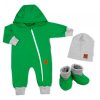149595 292234 rostouci teplakovy overal pro miminko cepice botky 3d nature zeleny