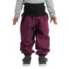 Softshellové batolecí kalhoty s beránkem vínové (Velikost 80-86)