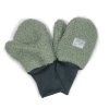 Palcové rukavice teddy fleece olivová (Velikost 1-2)