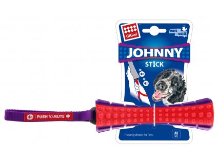 GiGwi Johnny stick aport se zvukem červeno purpurový