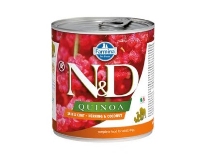 N&D DOG QUINOA Adult Herring & Coconut 285 g
