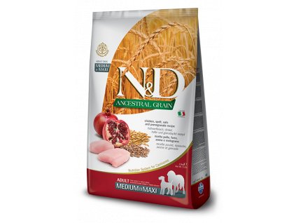 N&D Low Grain DOG Adult M;L Chicken & Pomegranate 12 kg