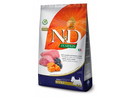 N&D Pumpkin DOG Adult Mini Lamb & Blueberry 7 kg