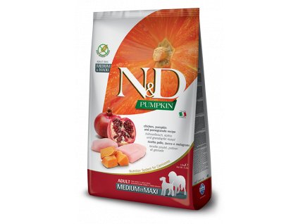 N&D Pumpkin DOG Adult M;L Chicken&Pomegranate 12 kg
