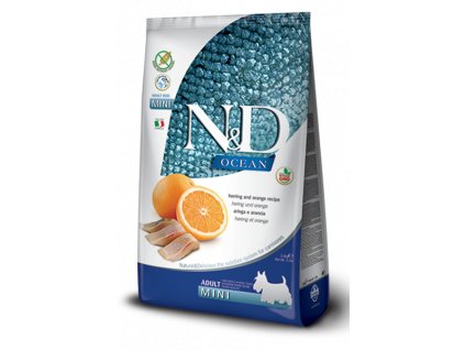 N&D OCEAN DOG Adult Mini Herring & Orange 2,5 kg