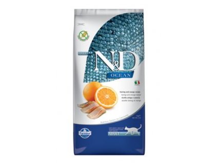 14738 n d ocean cat grain free adult herring orange 10 kg