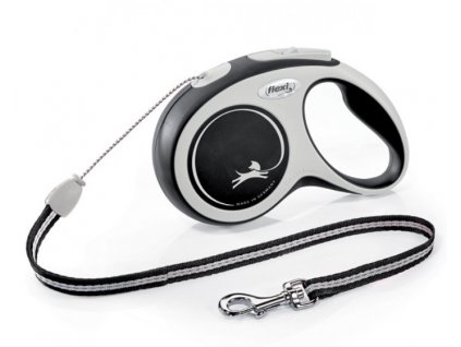 Vodítko FLEXI Comfort S lanko 5m12kg černá NEW