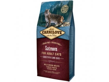 Carnilove Cat Salmon for Adult Sensitive & Long Hair 6 kg